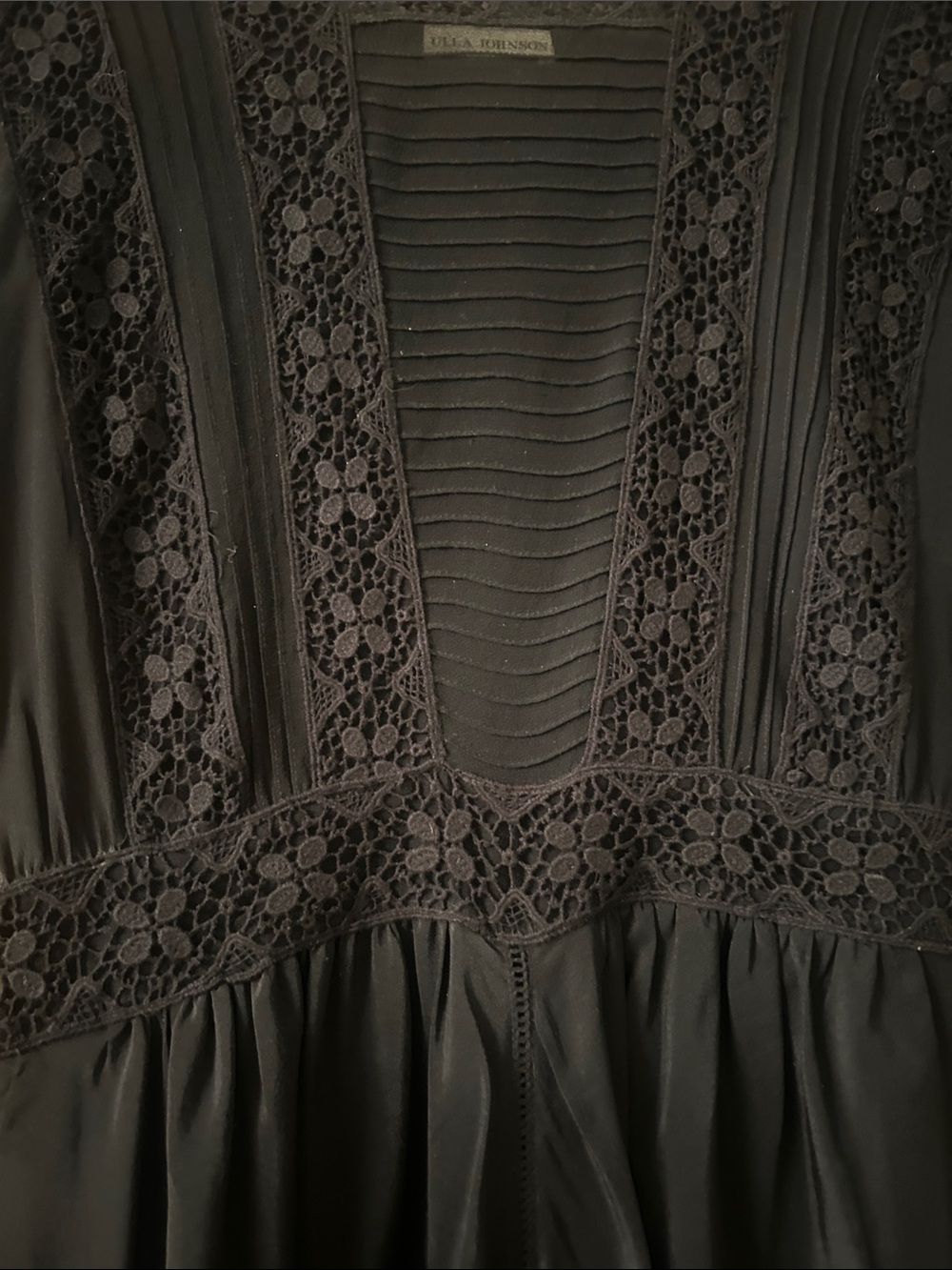 Ulla Johnson Black Lace-Trim Dress - Elegant - Picture 4 of 11